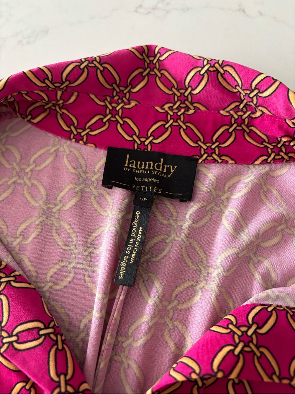 Laundry By Shelli Segal Fuchsia Printed Shirtwaist Midi Dress Ct View 5
